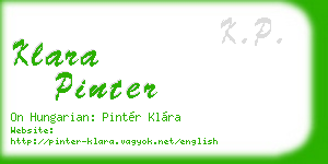 klara pinter business card
